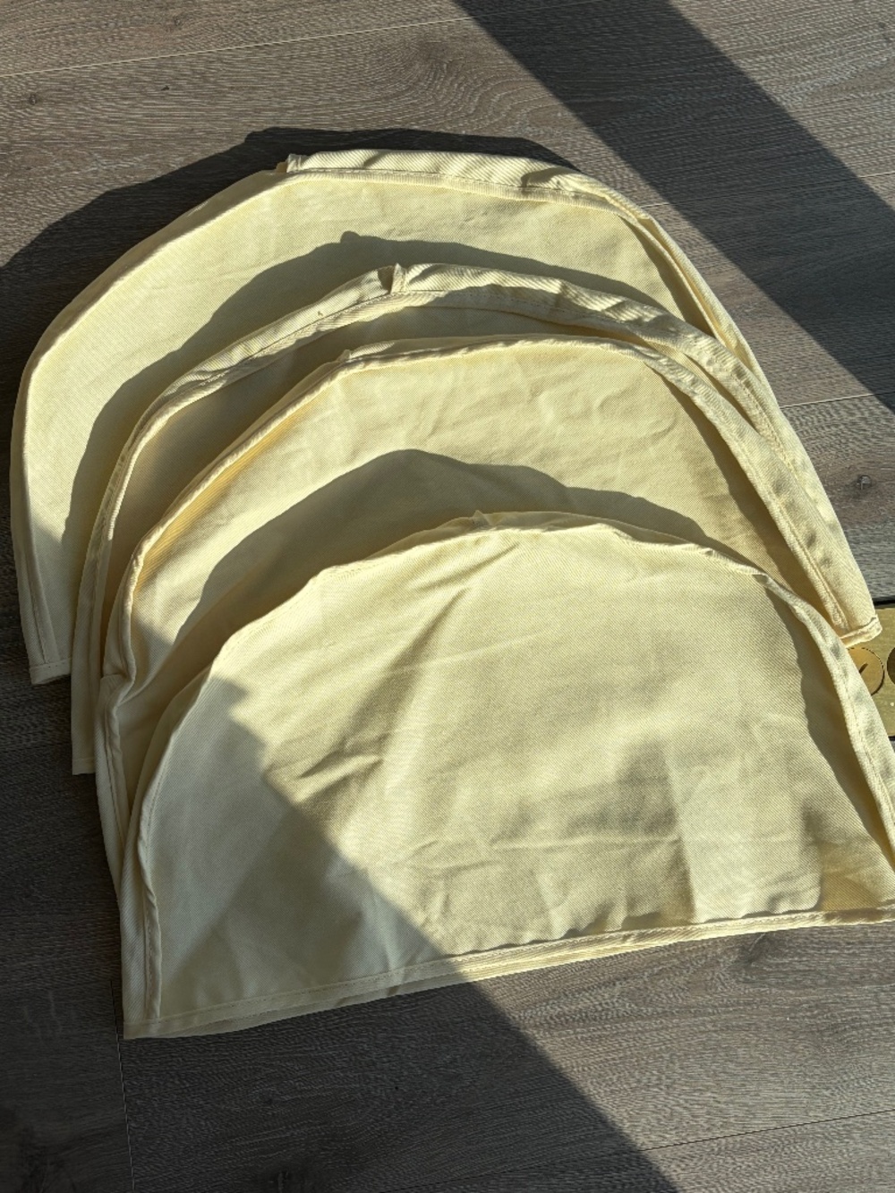 4pcs the container store natural cotton shoulder garment covers